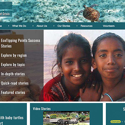 EcoTipping Points website Before & After